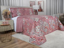 Kit: 1 Cobre-leito Queen Bouti de Microfibra Ultrasonic Estampada + 2 Porta-travesseiros - Emily Rosa - Dui Design